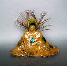 Peacock feather monk